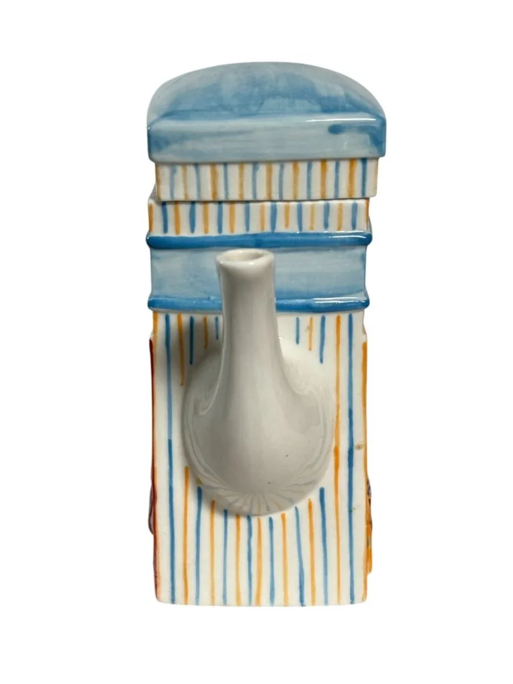 Ceramic Jeans & Tees Storefront Teapot By MSRF Inc Hand Wash Only